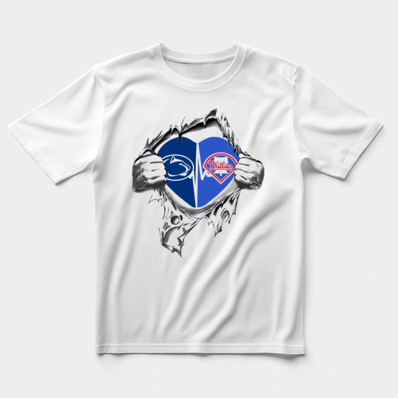 Philadelphia Phillies Penn State Heart T-Shirt - Stylish Fan Gear - Image 5