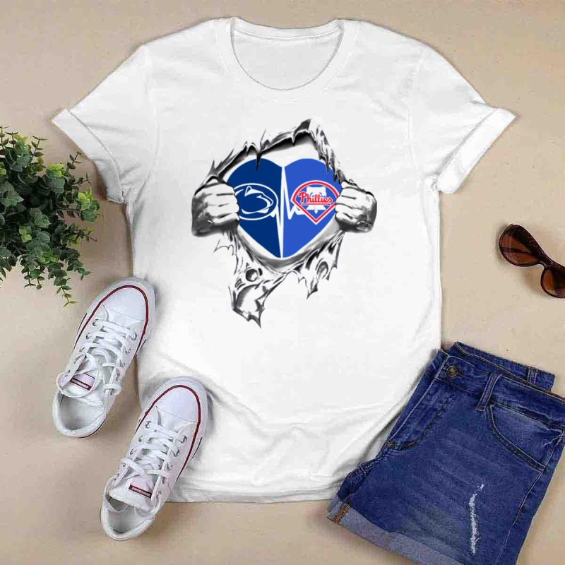 Philadelphia Phillies Penn State Heart T-Shirt - Stylish Fan Gear - Image 6