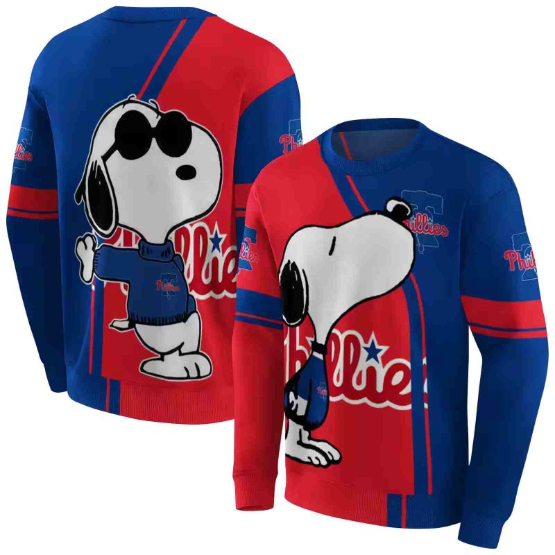 Philadelphia Phillies Playful Snoopy AOP Sweatshirt 1