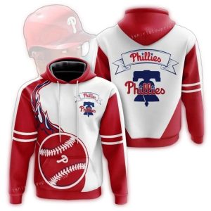 Philadelphia Phillies Fireball Red All-Over Print Hoodie for Fans