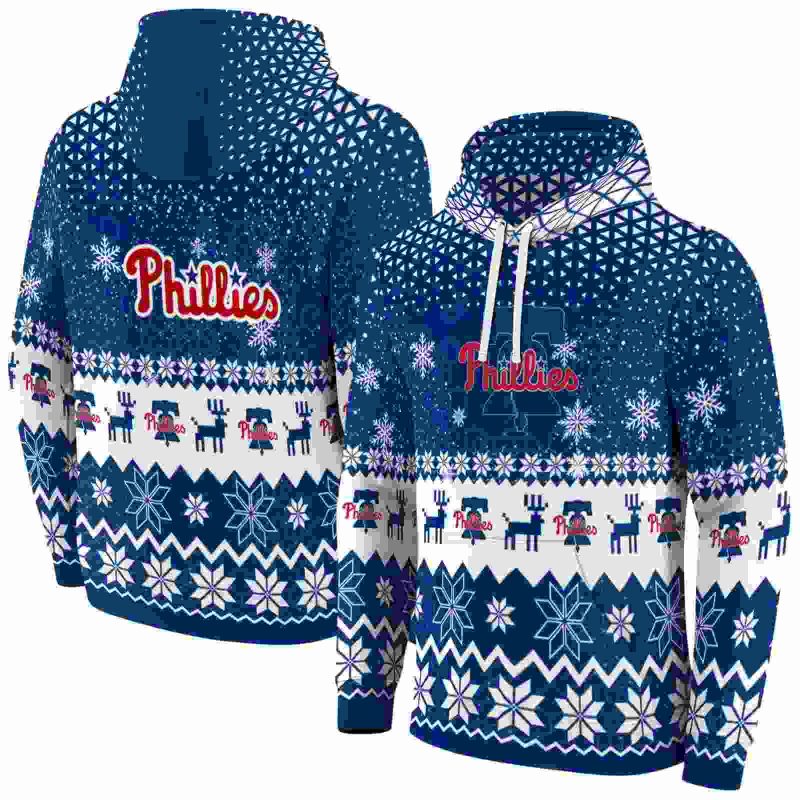 Philadelphia Phillies Reindeer Motif AOP Hoodie 1
