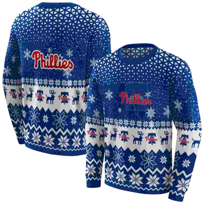 Philadelphia Phillies Reindeer Motif AOP Sweatshirt 1