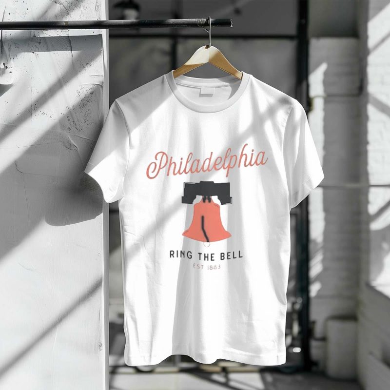 Philadelphia Phillies Established 1883 Ring The Bell Baseball T-Shirt - Image 3