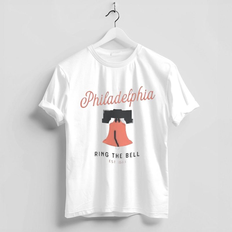 Philadelphia Phillies Established 1883 Ring The Bell Baseball T-Shirt - Image 4