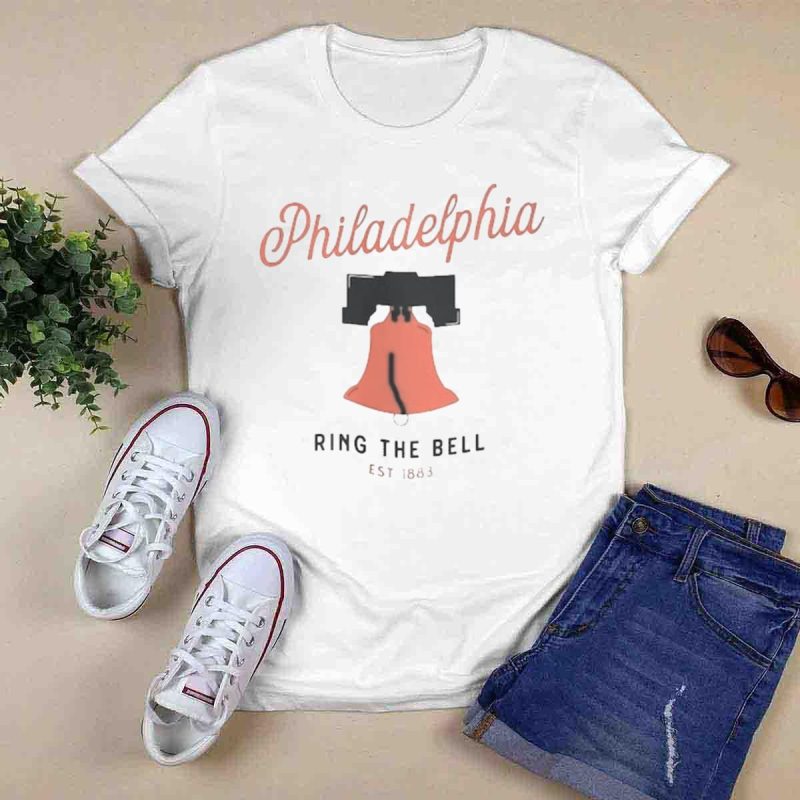 Philadelphia Phillies Established 1883 Ring The Bell Baseball T-Shirt - Image 6