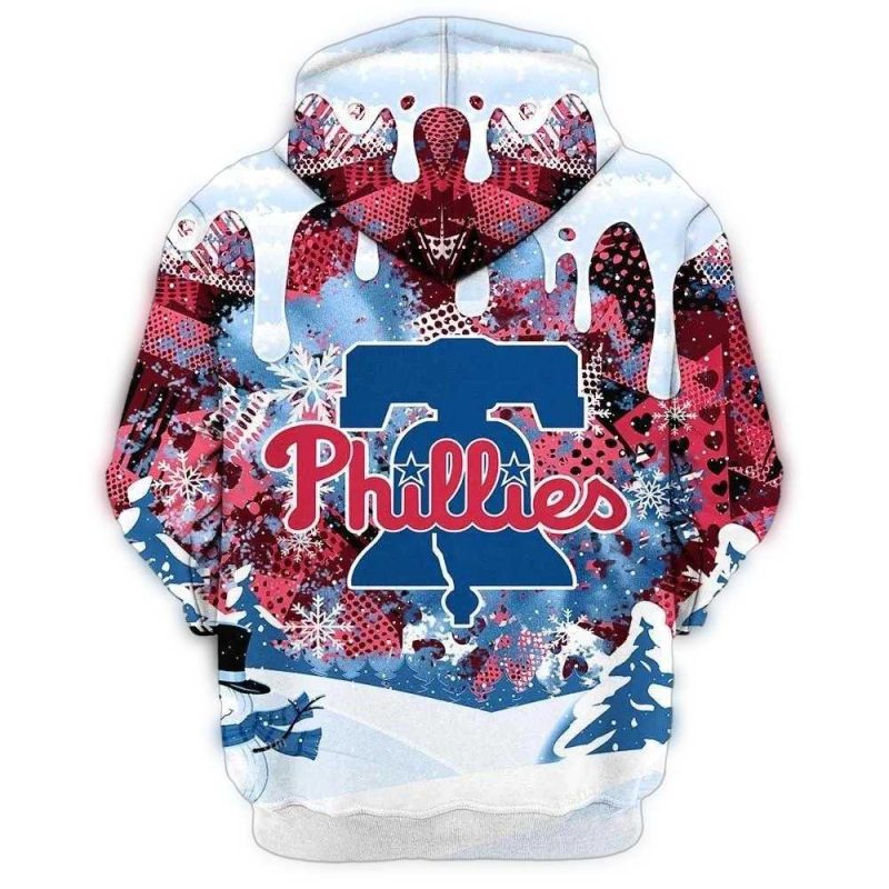 Philadelphia Phillies Snoopy Dabbing Peanuts All-Over Print Hoodie - Image 3