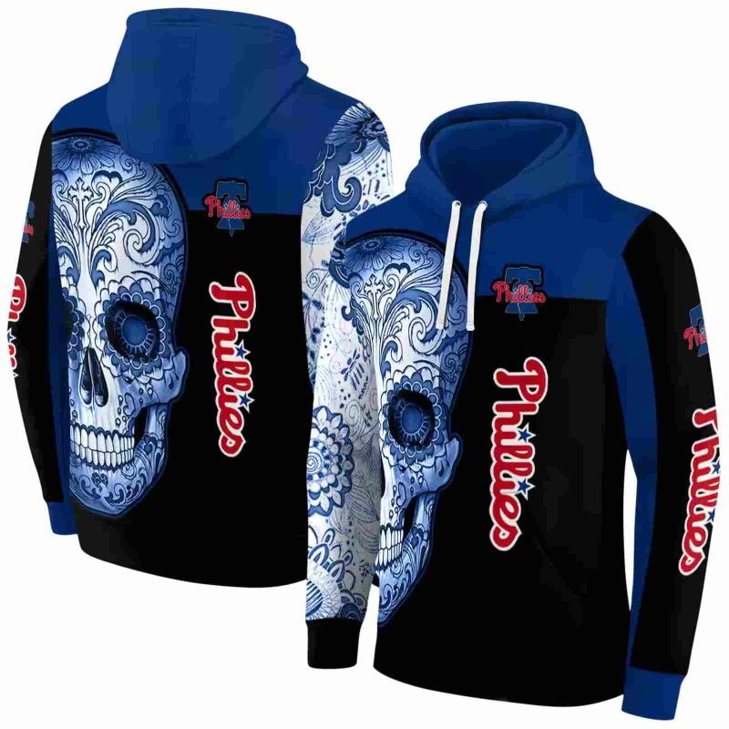 Philadelphia Phillies Sugar Skull AOP Hoodie 1