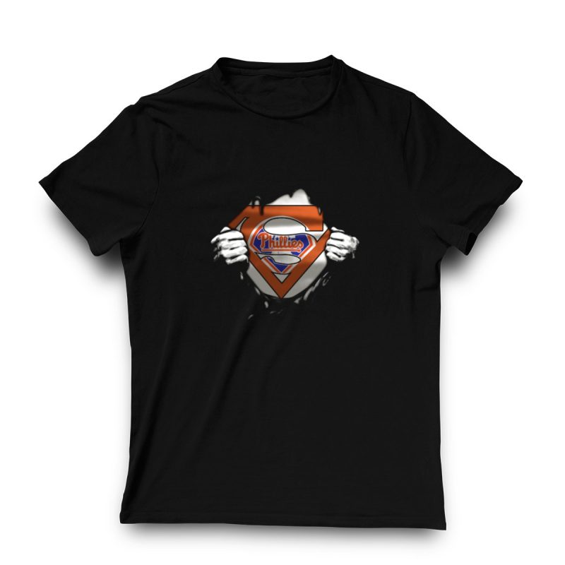 Philadelphia Phillies Superman Logo T-Shirt - Iconic Fan Emblem Design - Image 3