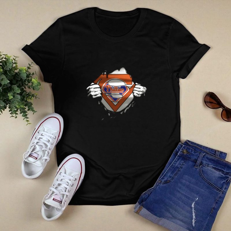 Philadelphia Phillies Superman Logo T-Shirt - Iconic Fan Emblem Design - Image 5