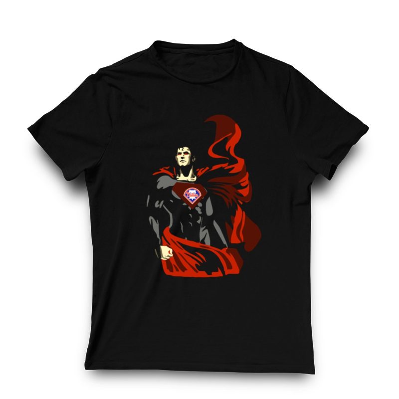 Philadelphia Phillies Superman Logo Graphic T-Shirt for Sports Fans - Image 3