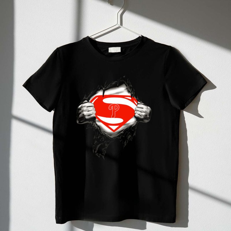 Philadelphia Phillies Superman T-Shirt – Superhero Baseball Tee