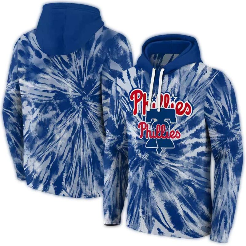 Philadelphia Phillies Tie Dye Pattern AOP Hoodie 1