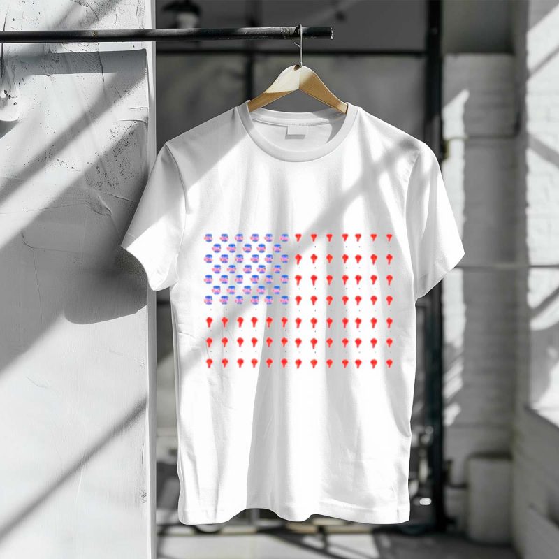 Patriotic Philadelphia Phillies USA Flag T-Shirt - Baseball Fan Apparel - Image 3