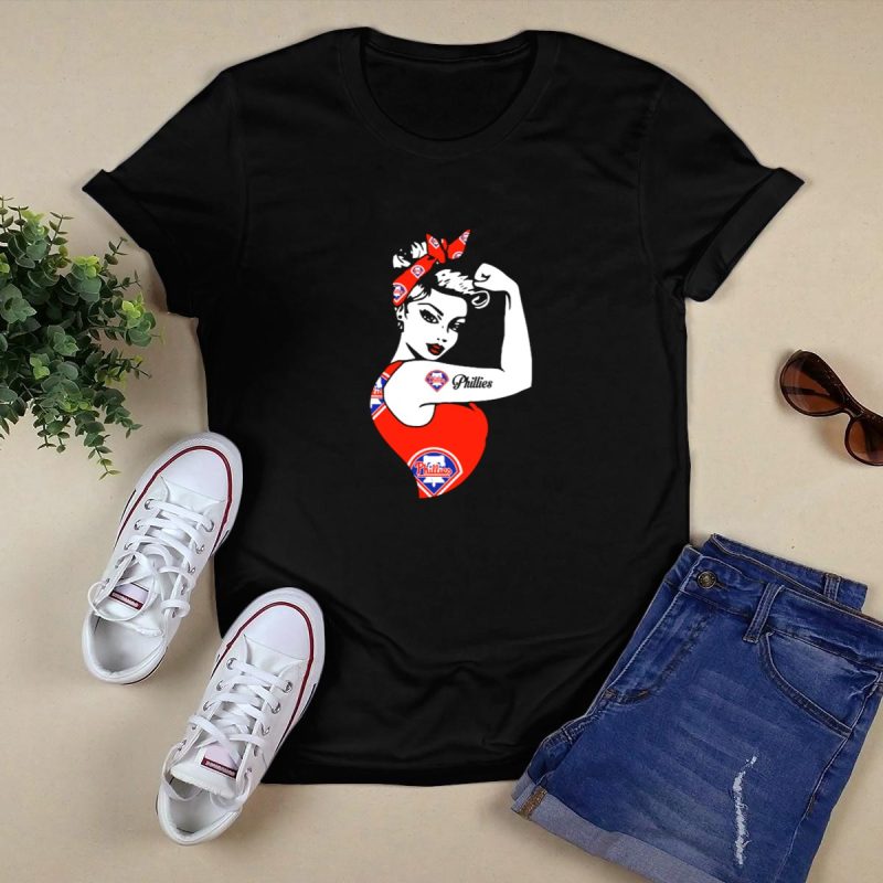 Women's Philadelphia Phillies Rosie the Riveter T-Shirt - Empowering Design - Image 5