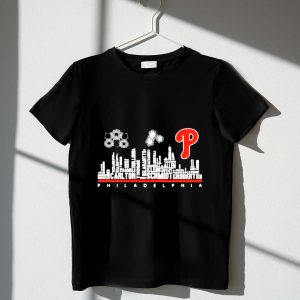 Philadelphia Phillies Skyline T-Shirt with Iconic Player Names Design