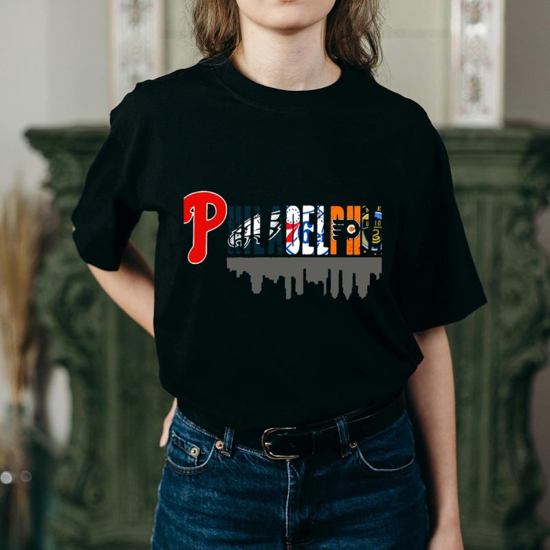 Philadelphia Sports Teams T-Shirt – Eagles, 76ers, Flyers, Union, Phillies Fan Gear - Image 2
