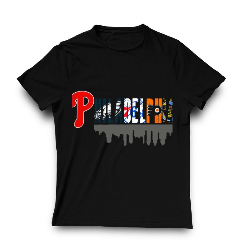 Philadelphia Sports Teams T-Shirt – Eagles, 76ers, Flyers, Union, Phillies Fan Gear - Image 3