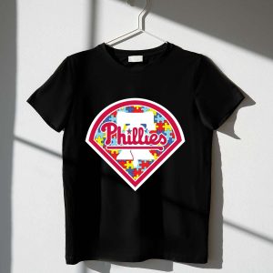 Philadelphia Phillies Autism Awareness T-Shirt for Baseball Fans