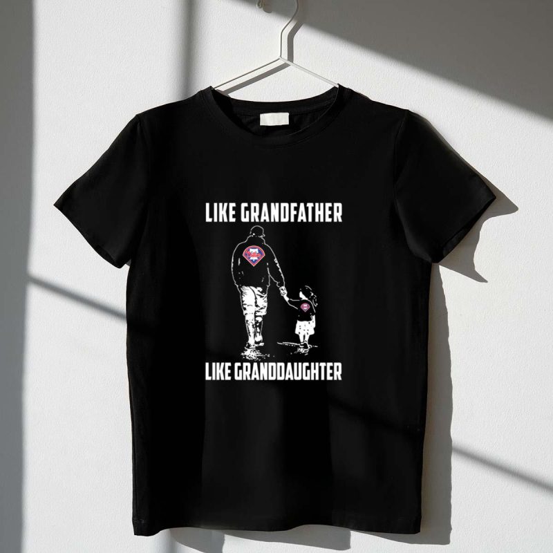 Matching Philadelphia Phillies T-Shirts for Grandfather and Granddaughter
