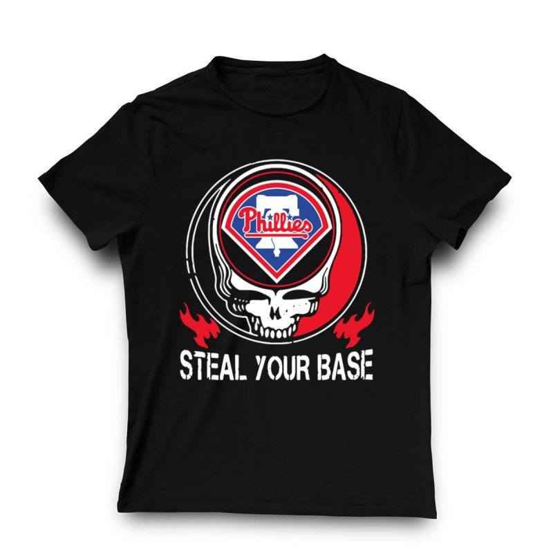 Philadelphia Phillies Grateful Dead 'Steal Your Base' Graphic T-Shirt - Image 3