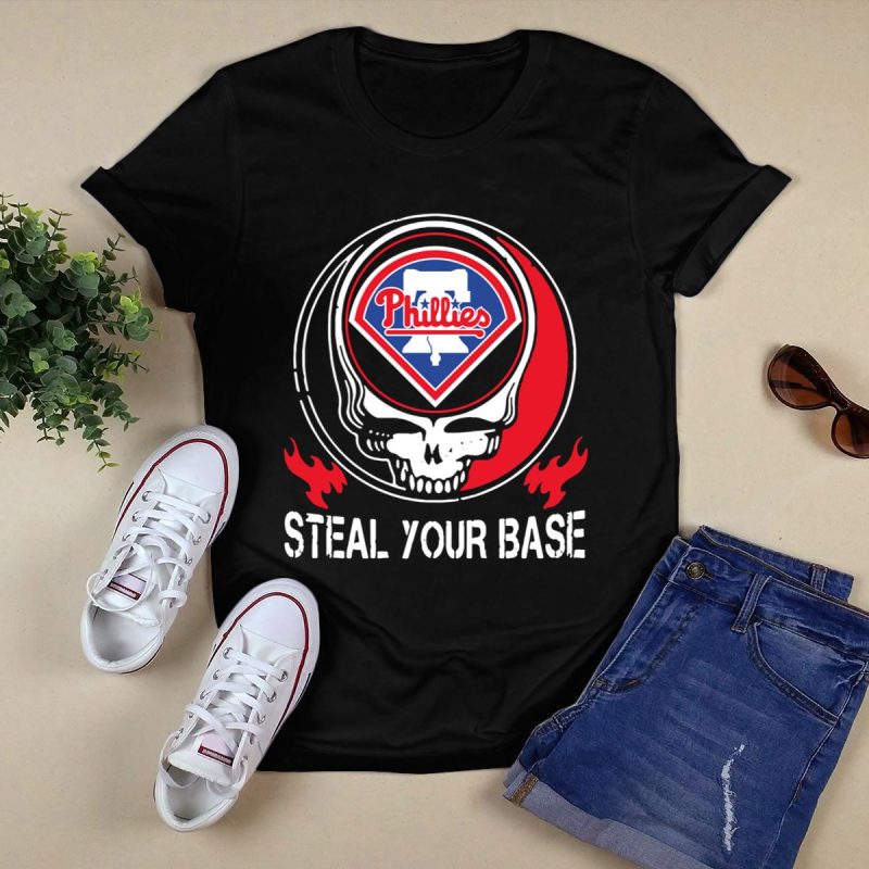 Philadelphia Phillies Grateful Dead 'Steal Your Base' Graphic T-Shirt - Image 5