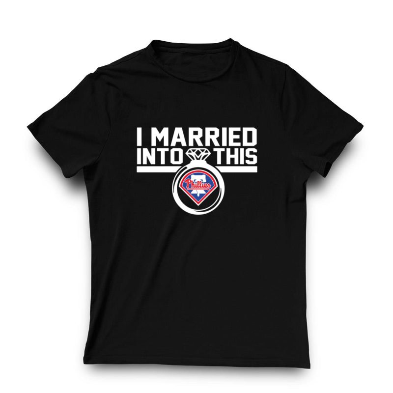 Philadelphia Phillies 'I Married Into This' Fan T-Shirt for Women - Image 3