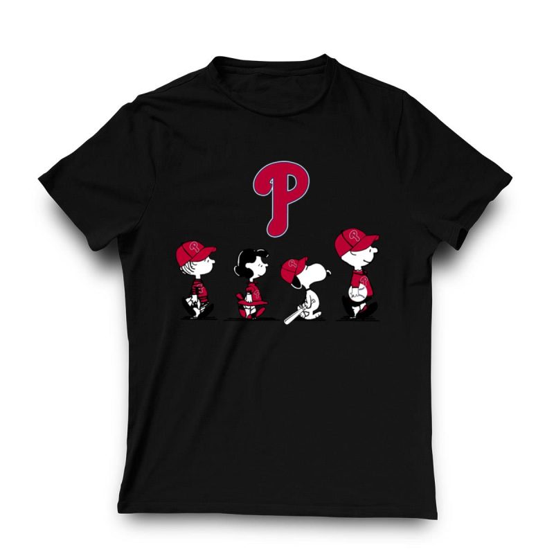 Philadelphia Phillies Snoopy Charlie Brown Peanuts Super Bowl T-Shirt - Image 3