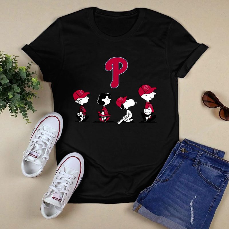 Philadelphia Phillies Snoopy Charlie Brown Peanuts Super Bowl T-Shirt - Image 5
