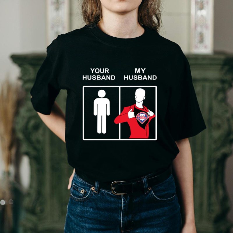 Philadelphia Phillies 'My Husband, Your Husband' Graphic T-Shirt for Fans - Image 2