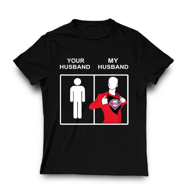 Philadelphia Phillies 'My Husband, Your Husband' Graphic T-Shirt for Fans - Image 3