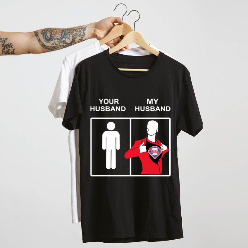 Philadelphia Phillies 'My Husband, Your Husband' Graphic T-Shirt for Fans - Image 4