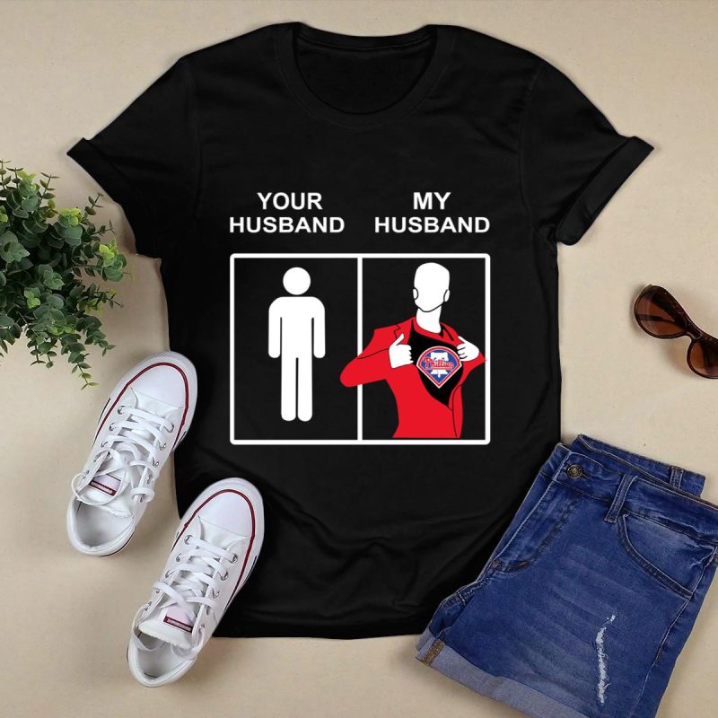 Philadelphia Phillies 'My Husband, Your Husband' Graphic T-Shirt for Fans - Image 5