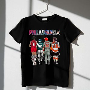 Philadelphia Sports Teams Signature T-Shirt: Erving 92, Schmidt 20, Clarke 16