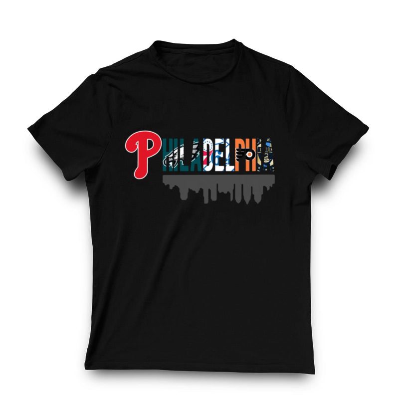 Philadelphia Sports Teams T-Shirt - Phillies, Eagles, 76ers, Flyers Fan Apparel - Image 3