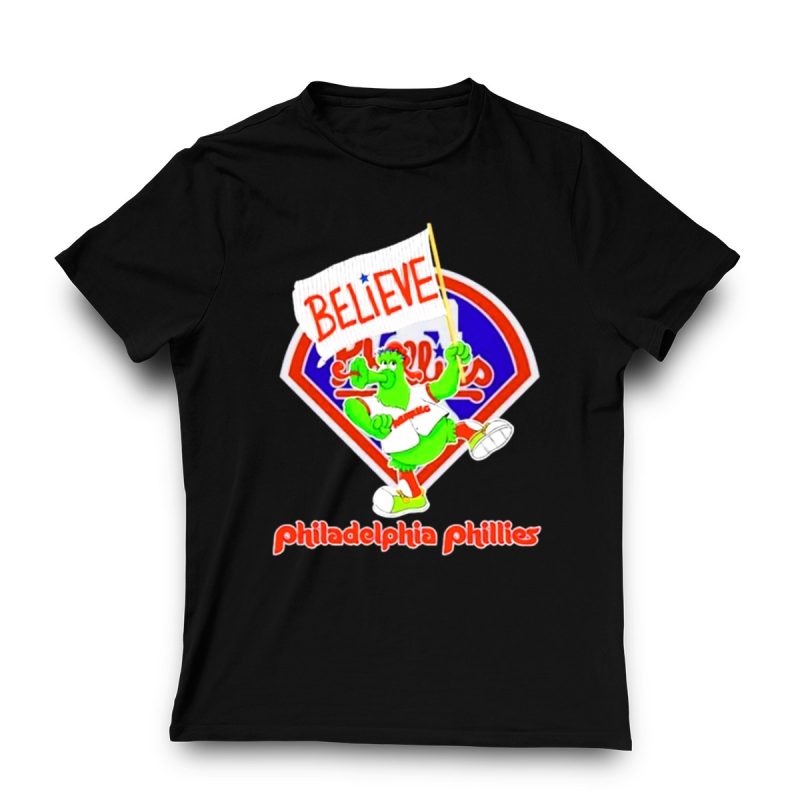 Phillie Phanatic Believe T-Shirt for Philadelphia Phillies Fans - Image 3