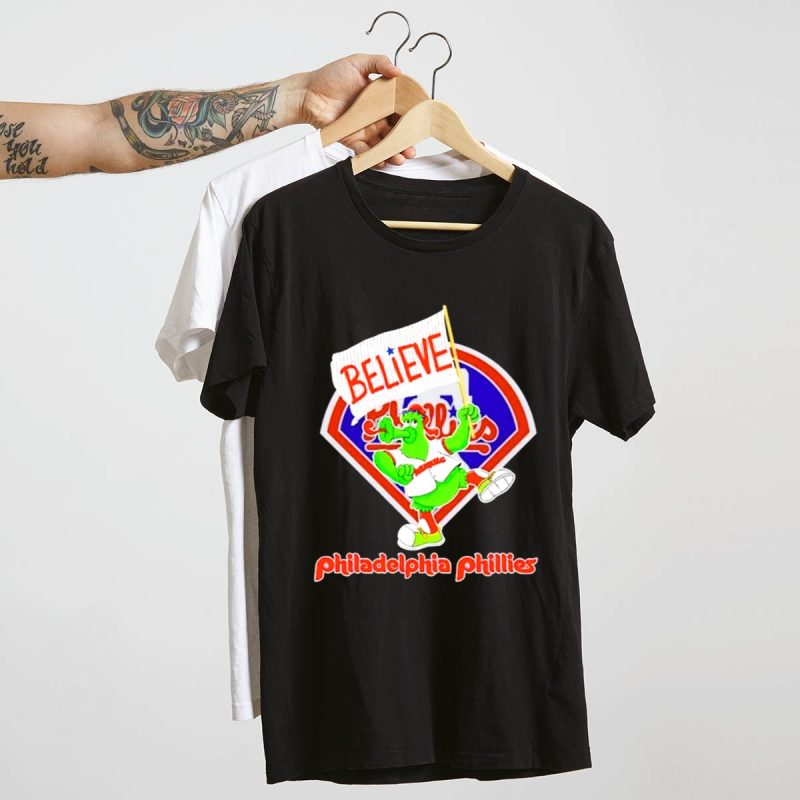Phillie Phanatic Believe T-Shirt for Philadelphia Phillies Fans - Image 4