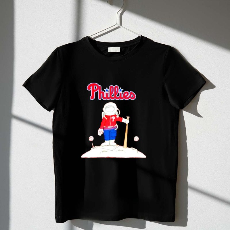 Phillies Astronaut Baseball Moon Adventure T-Shirt for True Fans