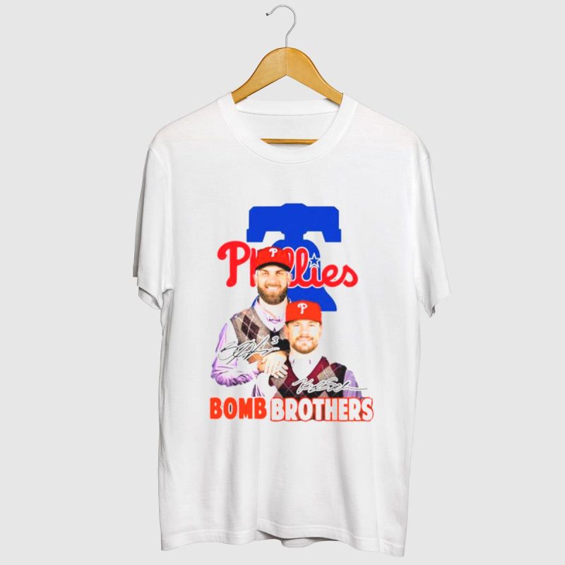 Phillies Bomb Brothers Signature T-Shirt for Fans and Collectors - Image 2