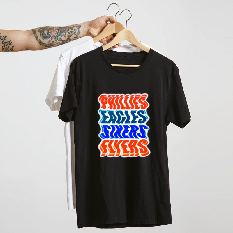 Philadelphia Sports Teams T-Shirt – Phillies, Eagles, Sixers & Flyers Design - Image 4