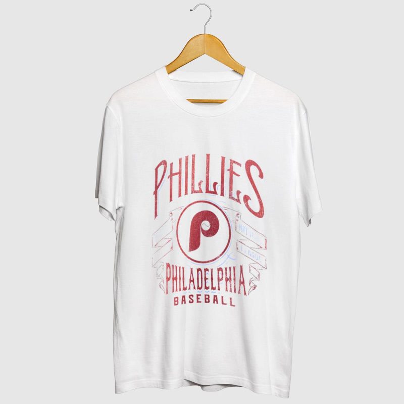 Vintage Phillies Est 1883 National League Baseball Fan T-Shirt - Image 2