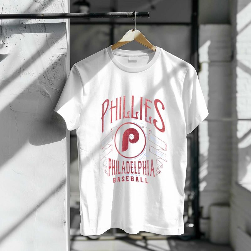 Vintage Phillies Est 1883 National League Baseball Fan T-Shirt - Image 3