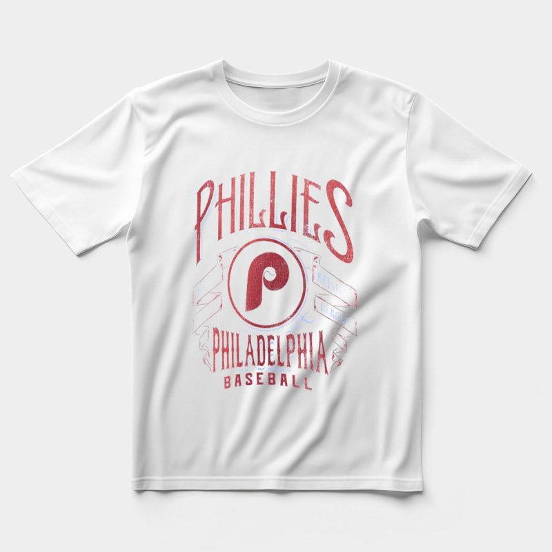 Vintage Phillies Est 1883 National League Baseball Fan T-Shirt - Image 5