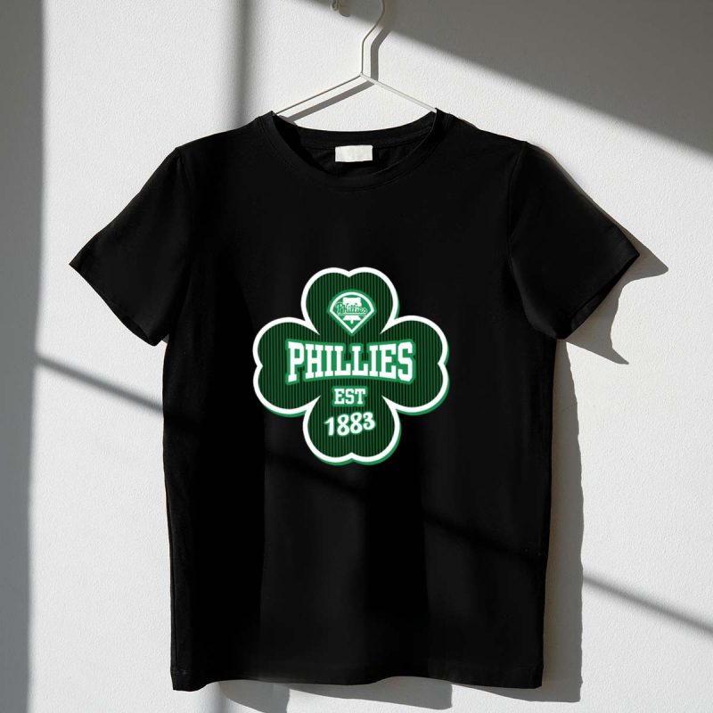 Philadelphia Phillies St Patrick's Day Clover Logo T-Shirt - Since 1883