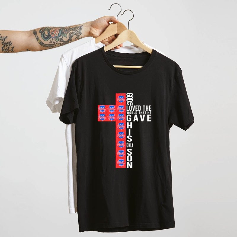 Phillies 'God So Loved the World' Cross Graphic T-Shirt for Fans - Image 4