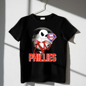 Phillies Jack Skellington Halloween T-Shirt – Spooky Crossover Style