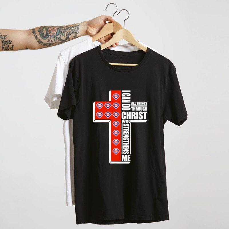 Phillies Cross T-Shirt: Inspirational 'I Can Do All Things' Design - Image 4