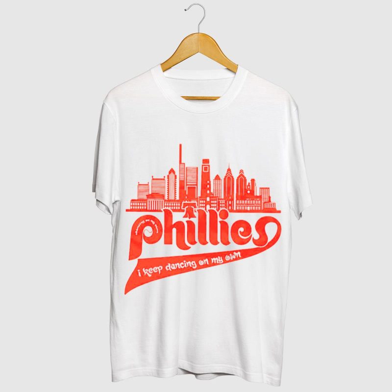 I Keep Dancing on My Own Phillies City Skyline T-Shirt for Fans - Image 2