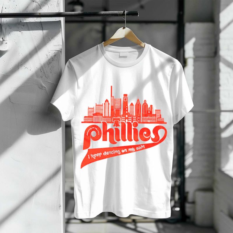 I Keep Dancing on My Own Phillies City Skyline T-Shirt for Fans - Image 3