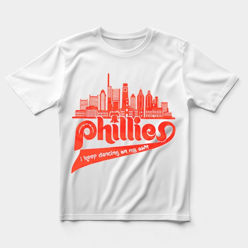 I Keep Dancing on My Own Phillies City Skyline T-Shirt for Fans - Image 5