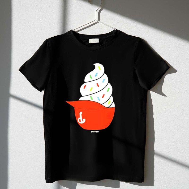 Colorful Phillies Ice Cream Helmet Swirl T-Shirt with Sprinkles